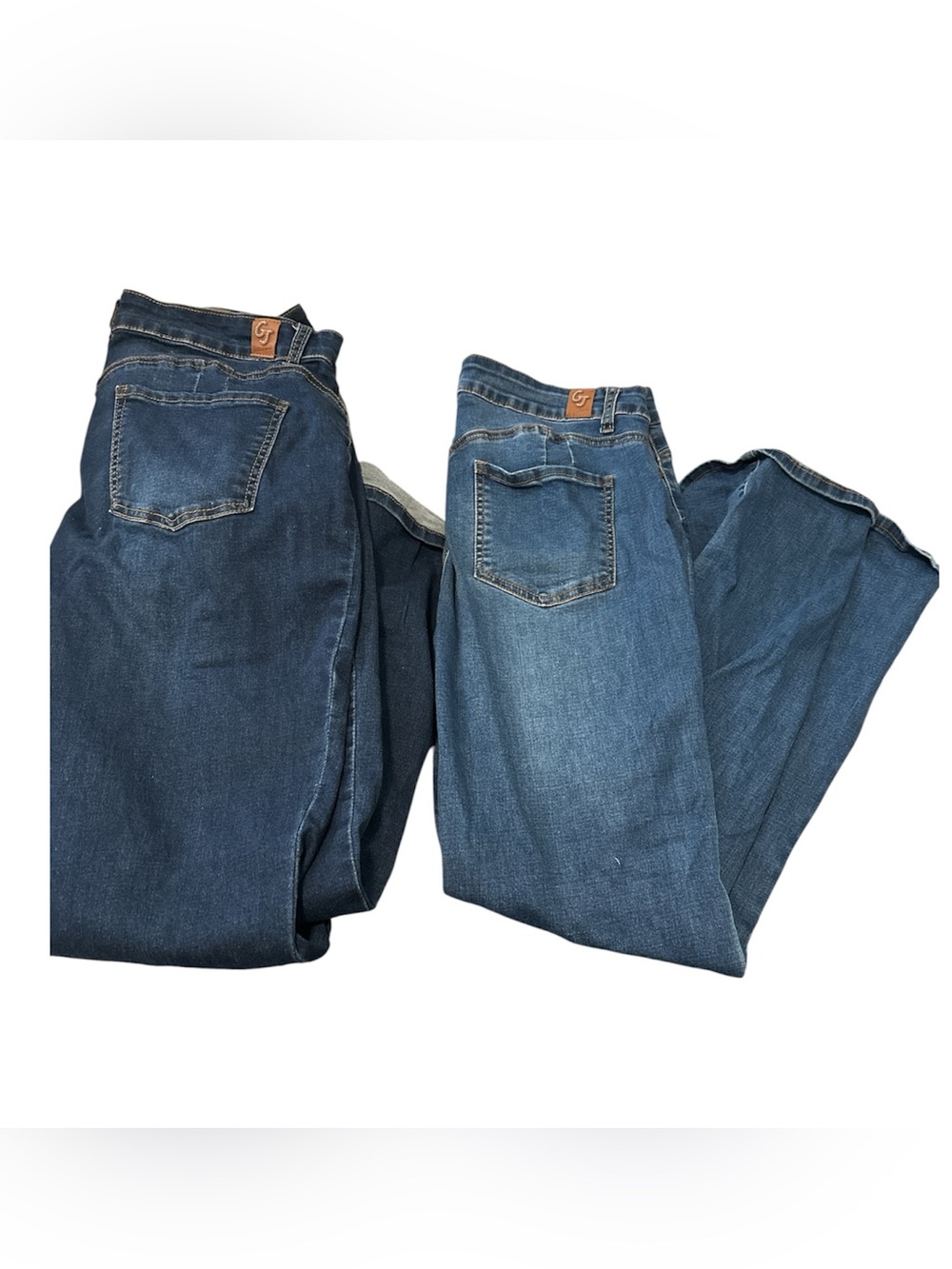 2 pairs Gogo Jeans Highrise Bootcut Dark & Medium Wash Jeans Duo - Blue Denim